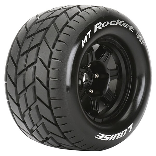 LOUISE RC MT-ROCKET 1/8 SPORT 0" OFFSET HEX 17MM BLACK E-R